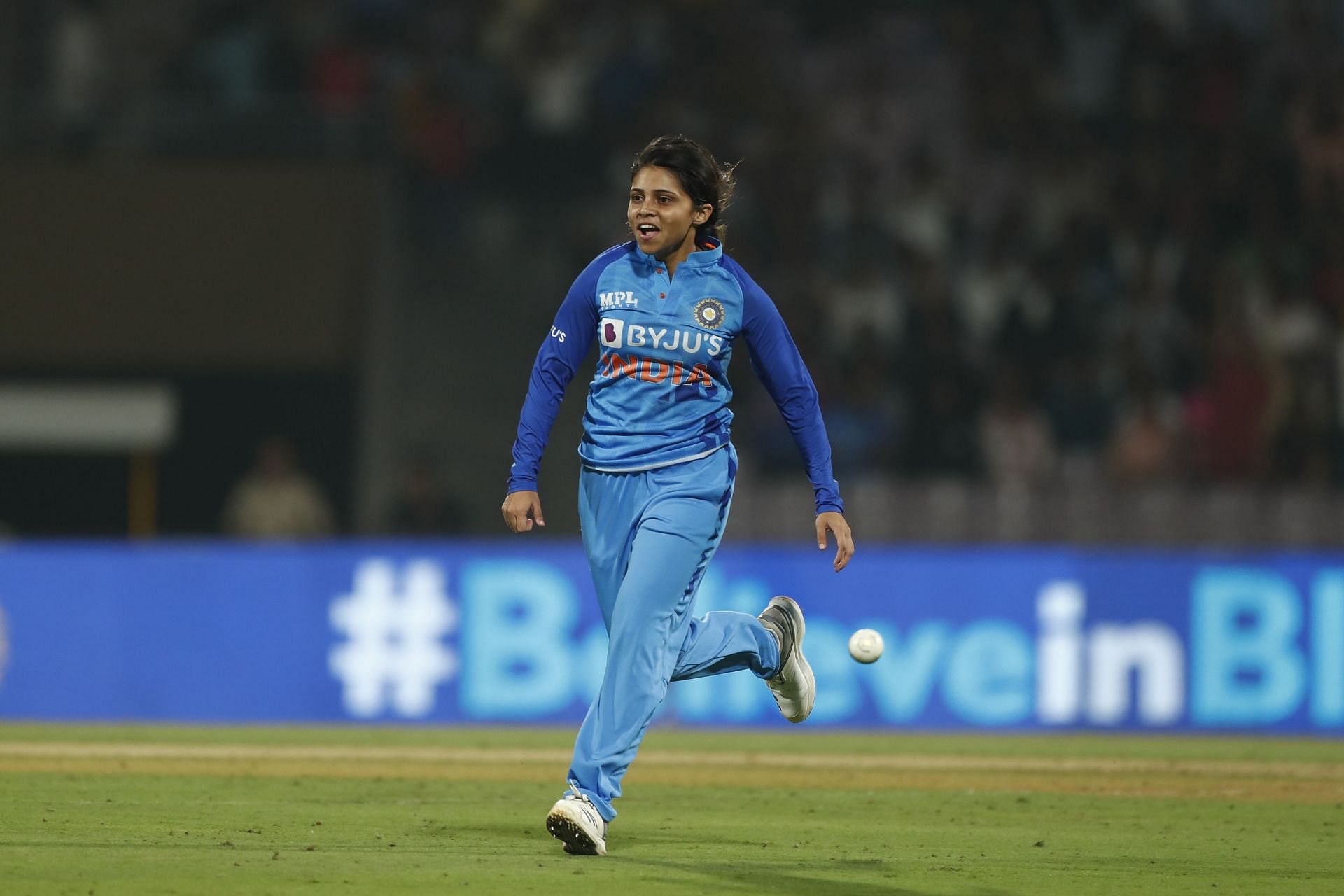Devika Vaidya celebrates: India v Australia - T20 Series: Game 1