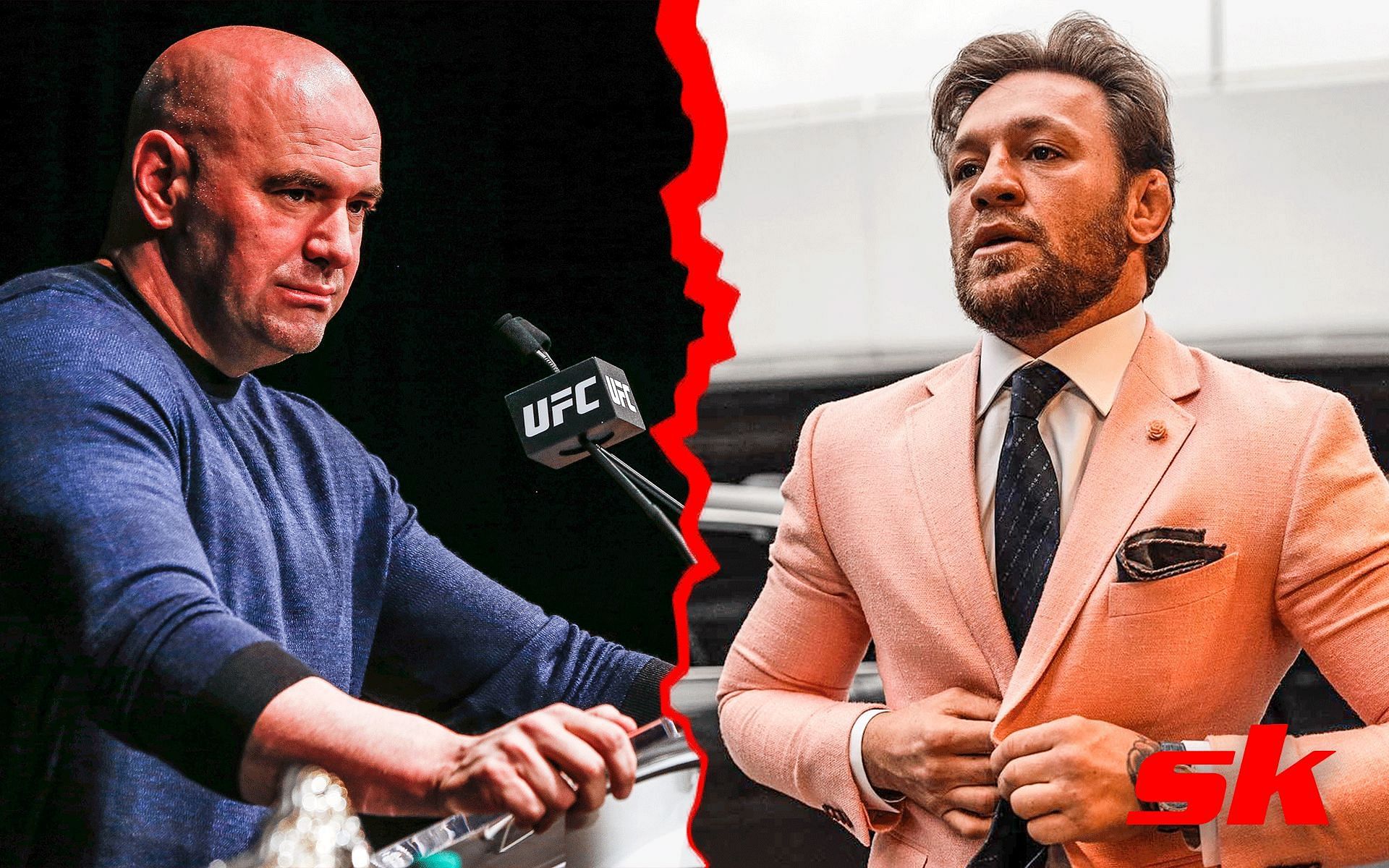 Conor McGregor (right) and Dana White (Left) [Images via: Getty and @thenotoriousmma on Instagram]