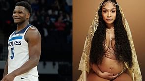 Anthony Edwards' girlfriend Jeanine Robel shows off baby bump in latest IG post wearing $200 Venetia gown