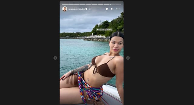 Bol Bol’s ex-girlfriend Mulan Hernandez looks carefree as she enjoys