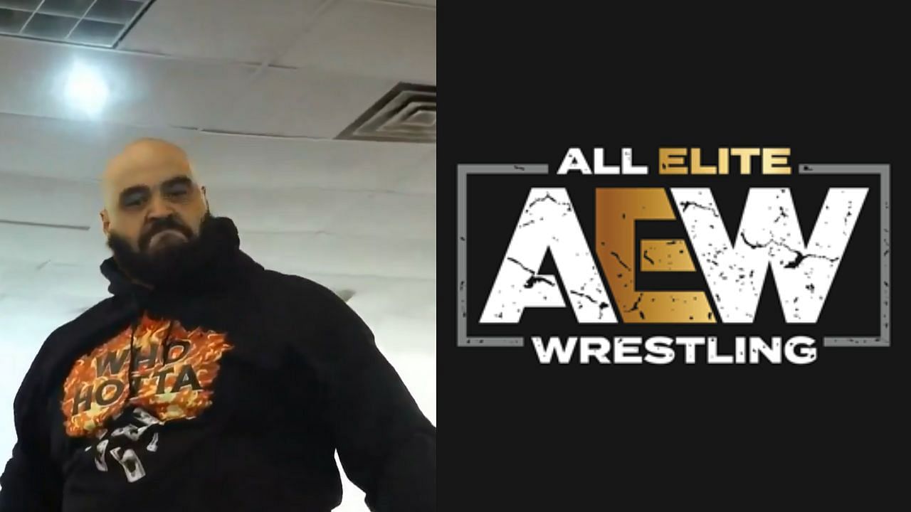 Top Dolla (left) and AEW logo (right)