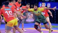 Monu Goyat in action for Patna Pirates in 2017 (Image via Pro Kabaddi League)