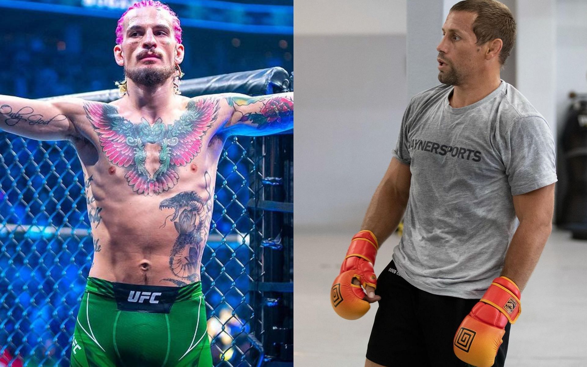 Urijah Faber (right) believes a certain UFC Vegas 83 fighter is a bad match up for Sean O