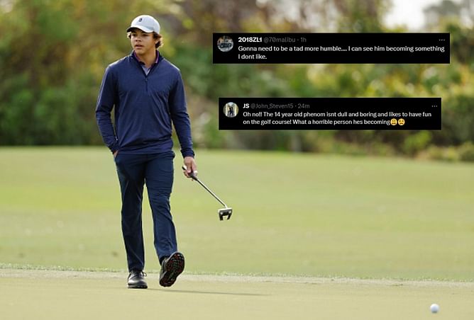 "Gonna need to be a tad more humble" - Charlie Woods leaves golf fans divided with his actions after hitting a stunning shot