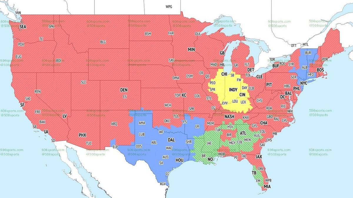 NFL Week 14 Coverage Map 2023 TV schedule, channel and broadcast