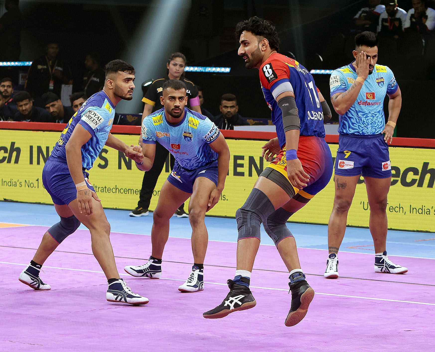Surender Gill secured 18 points in the clash against Bengal Warriors on Monday. (Image Source: PKL)