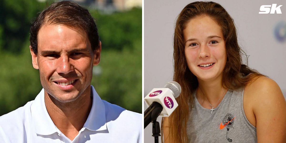 Rafael Nadal (L) and Daria Kasatkina (R)