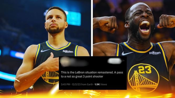"LeBron situation remastered" - NBA fans wheezing over Steph Curry picking Draymond Green over Klay Thompson for clutch shot