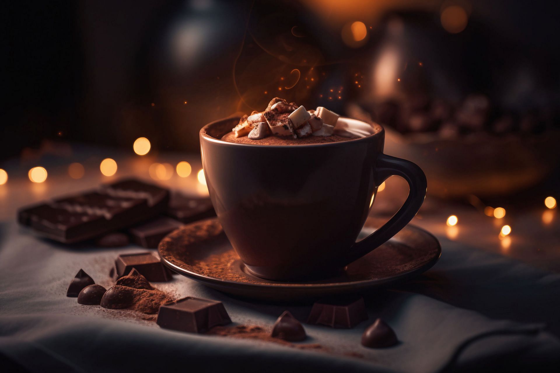 Vegan hot chocolate (Image via Vecteezy)