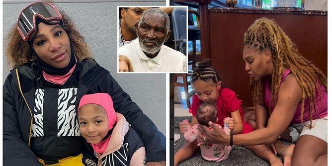 "Richard Williams really raised Super Women" - Serena Williams speaking in French to her daughters Olympia and Adira River delights fans