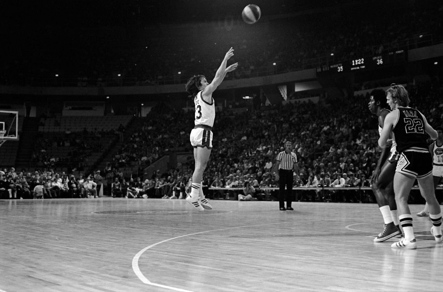 How far is the NBA 3 point line?