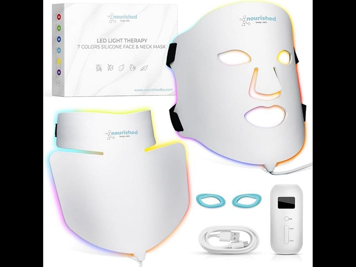 Nourished LED Mask for Face, Neck &amp; Decoll&eacute;te (Image via Amazon.com)