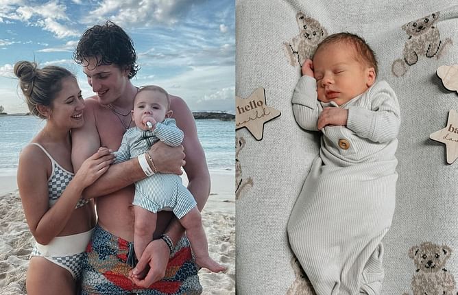 Tage Thompson's wife Rachel shares adorable picture of couple's newborn son Baker David Thompson