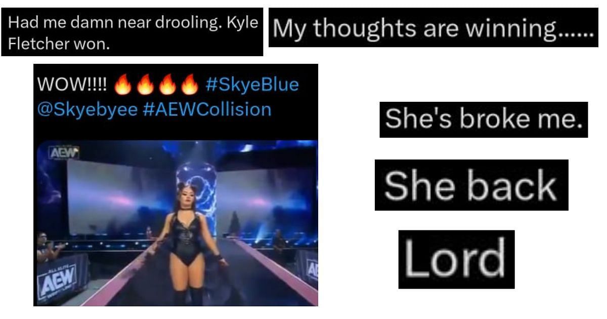 Fans on the internet react to the new look of Skye Blue on AEW Collision