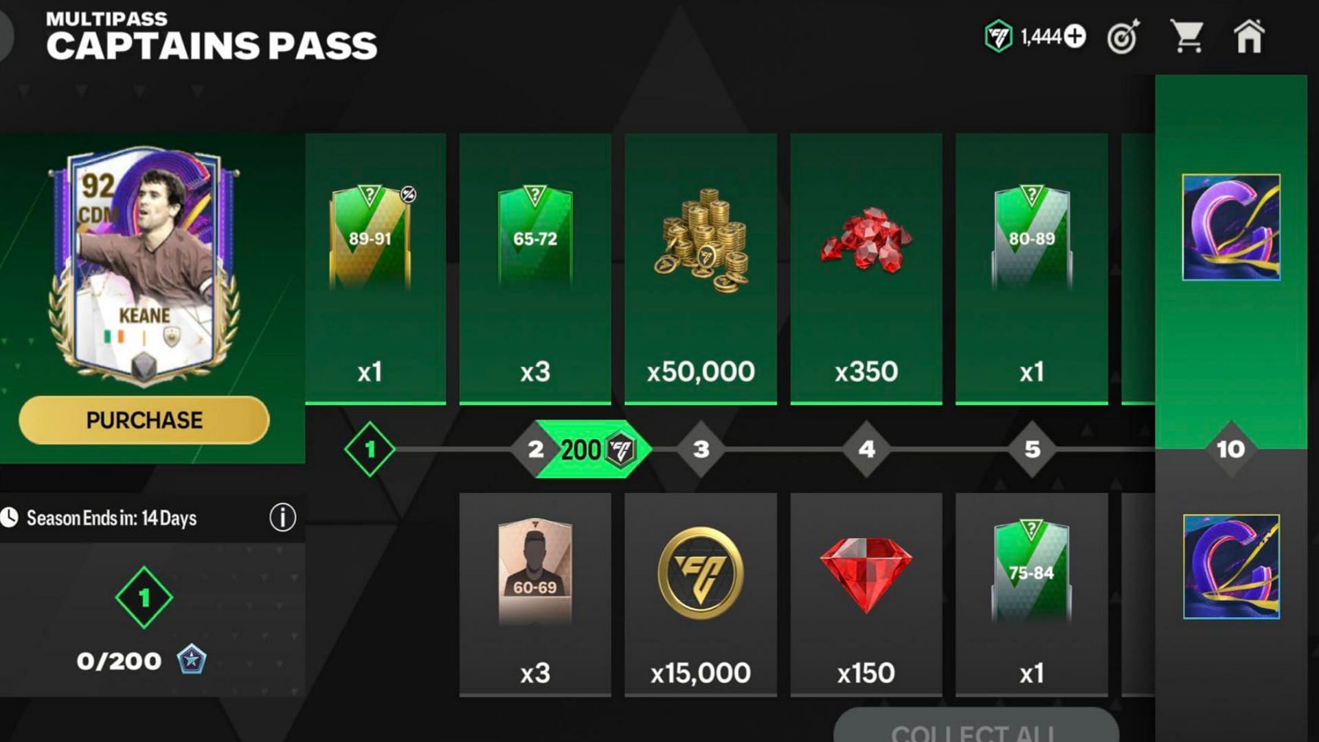 Captains Pass rewards (Image via EA Sports)