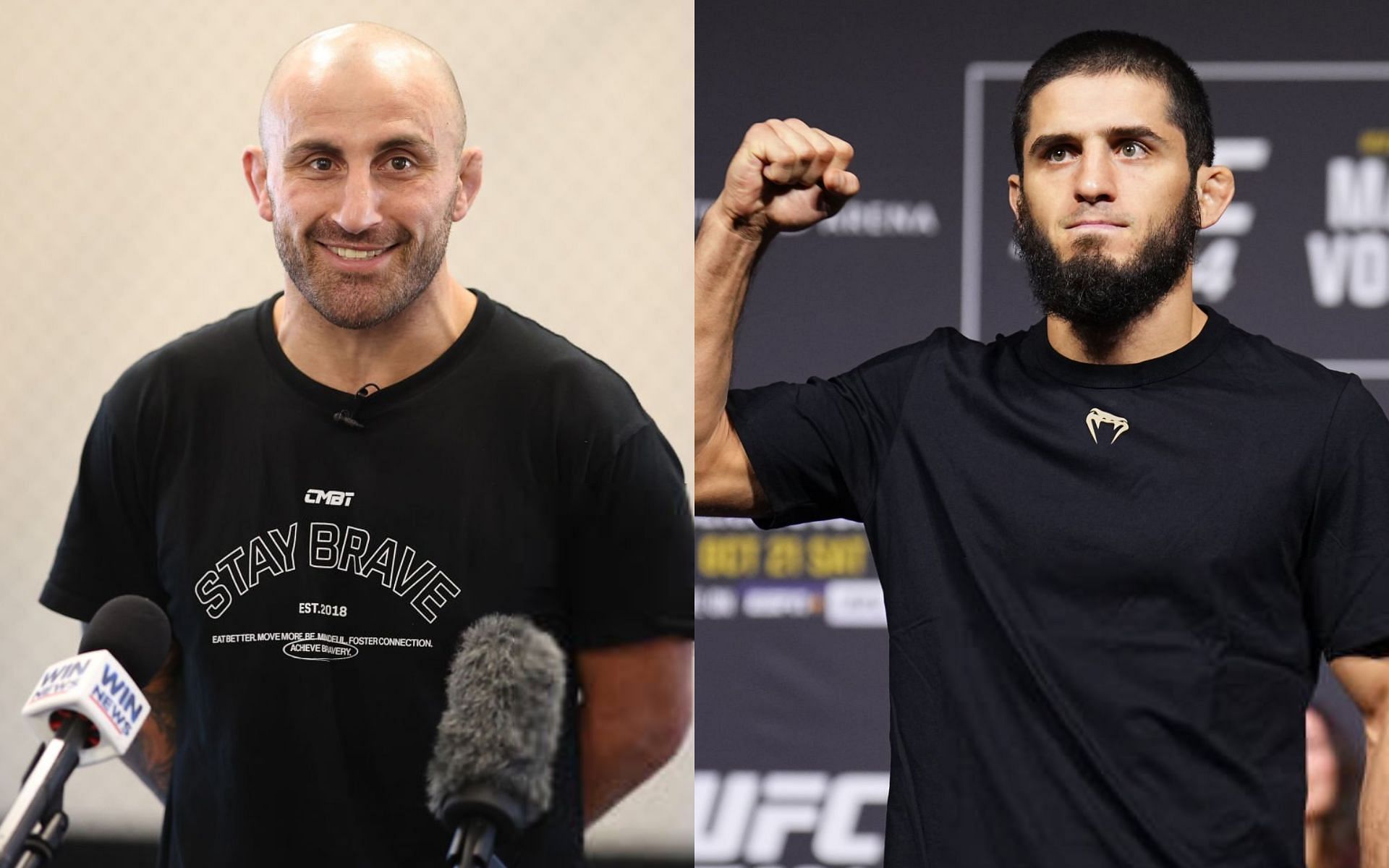 Alexander Volkanovski (left) and Islam Makhachev (right) [Images Courtesy: @GettyImages]