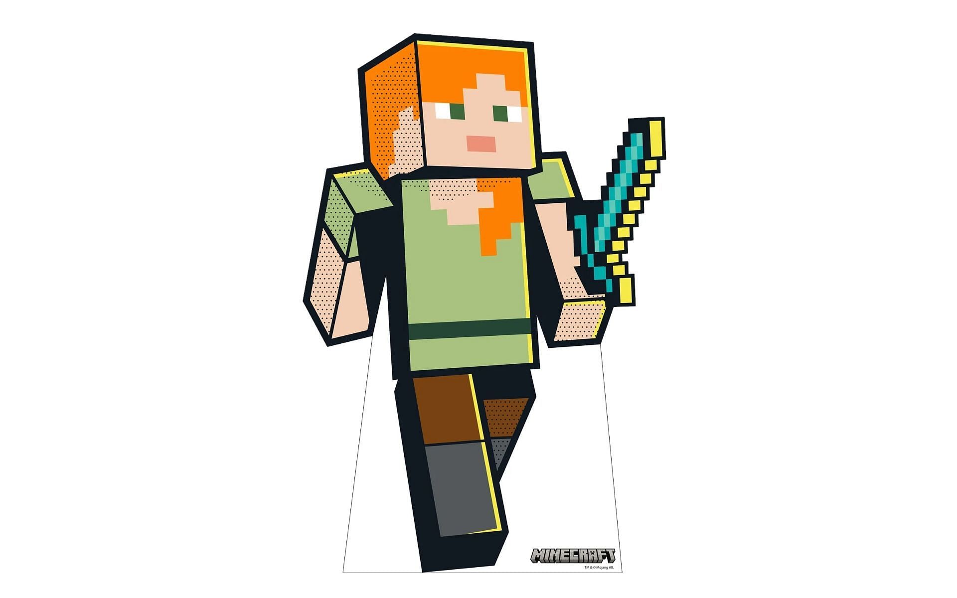 Character cutouts can showcase a fan&#039;s love for their favorite blocky heroes (Image via Mojang)