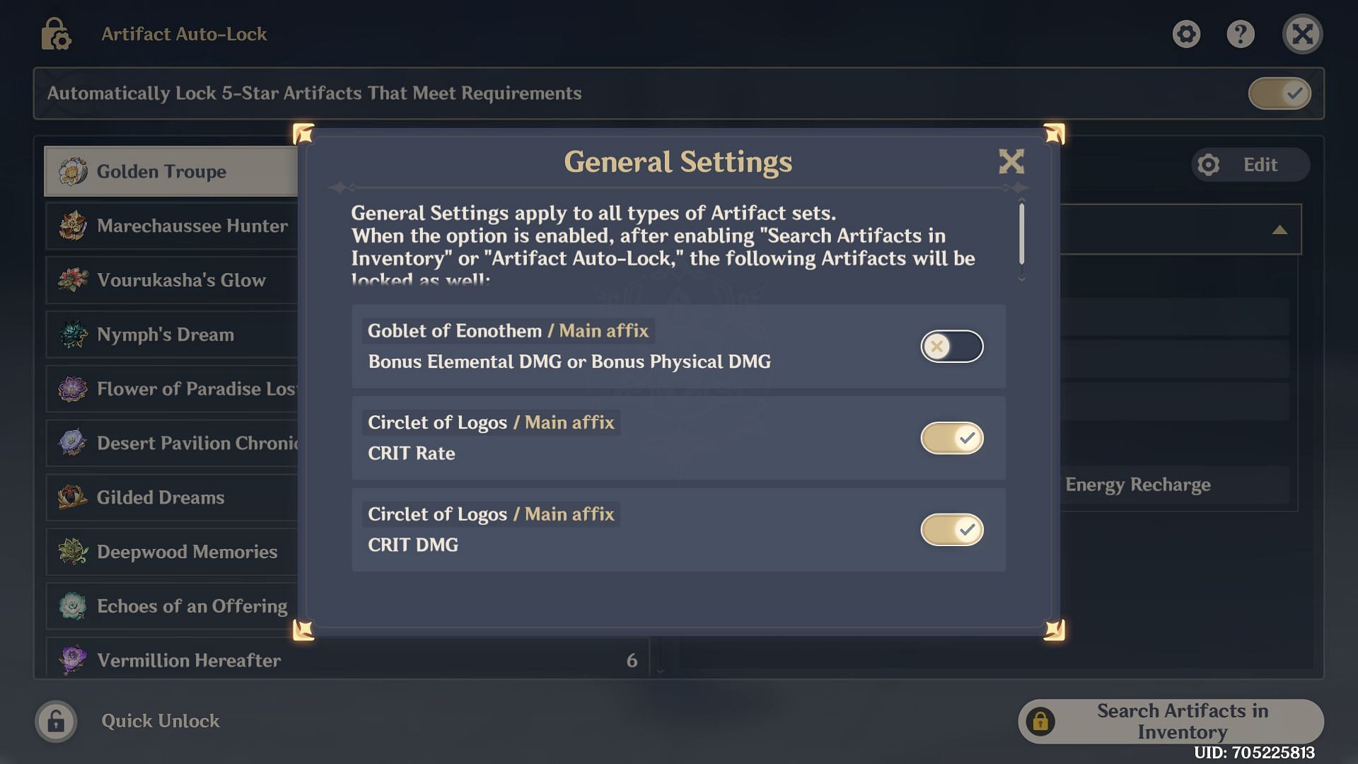 General Settings (Image via HoYoverse)