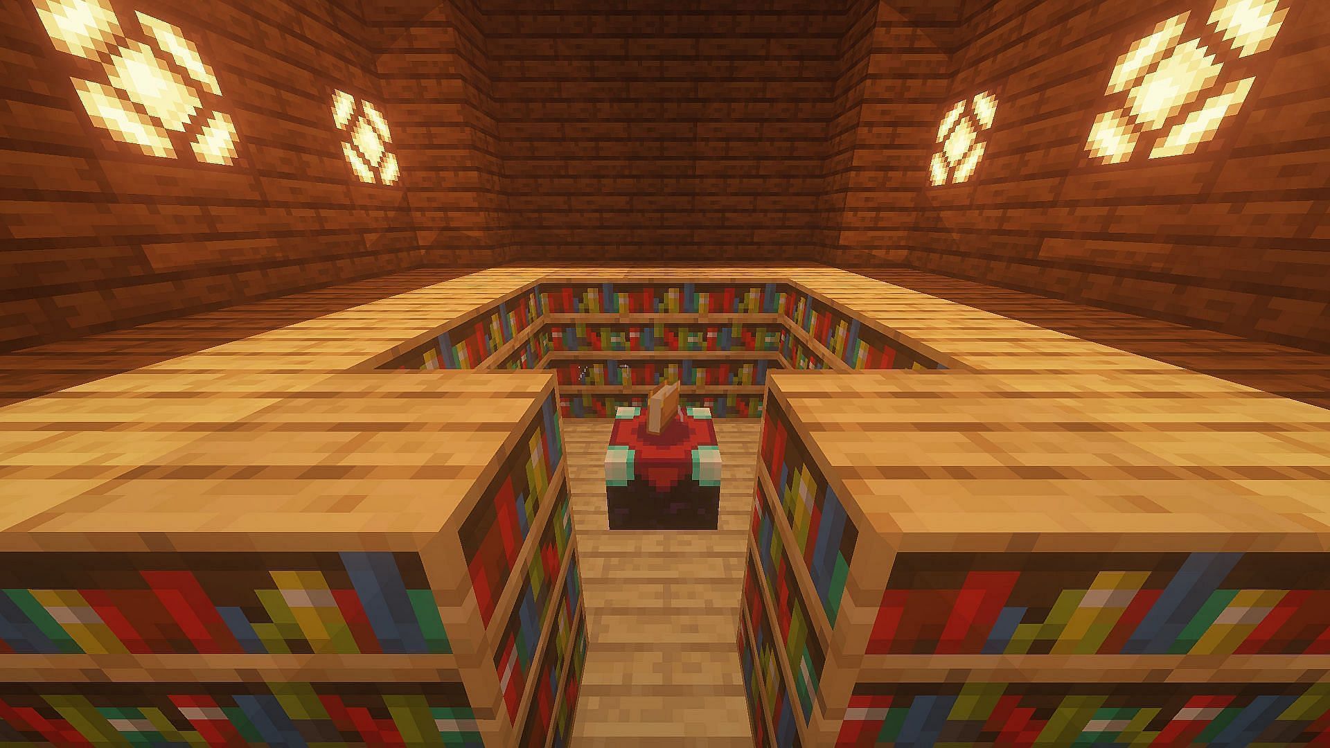 Enchanting table is an easy way to enchant (Image via Mojang)