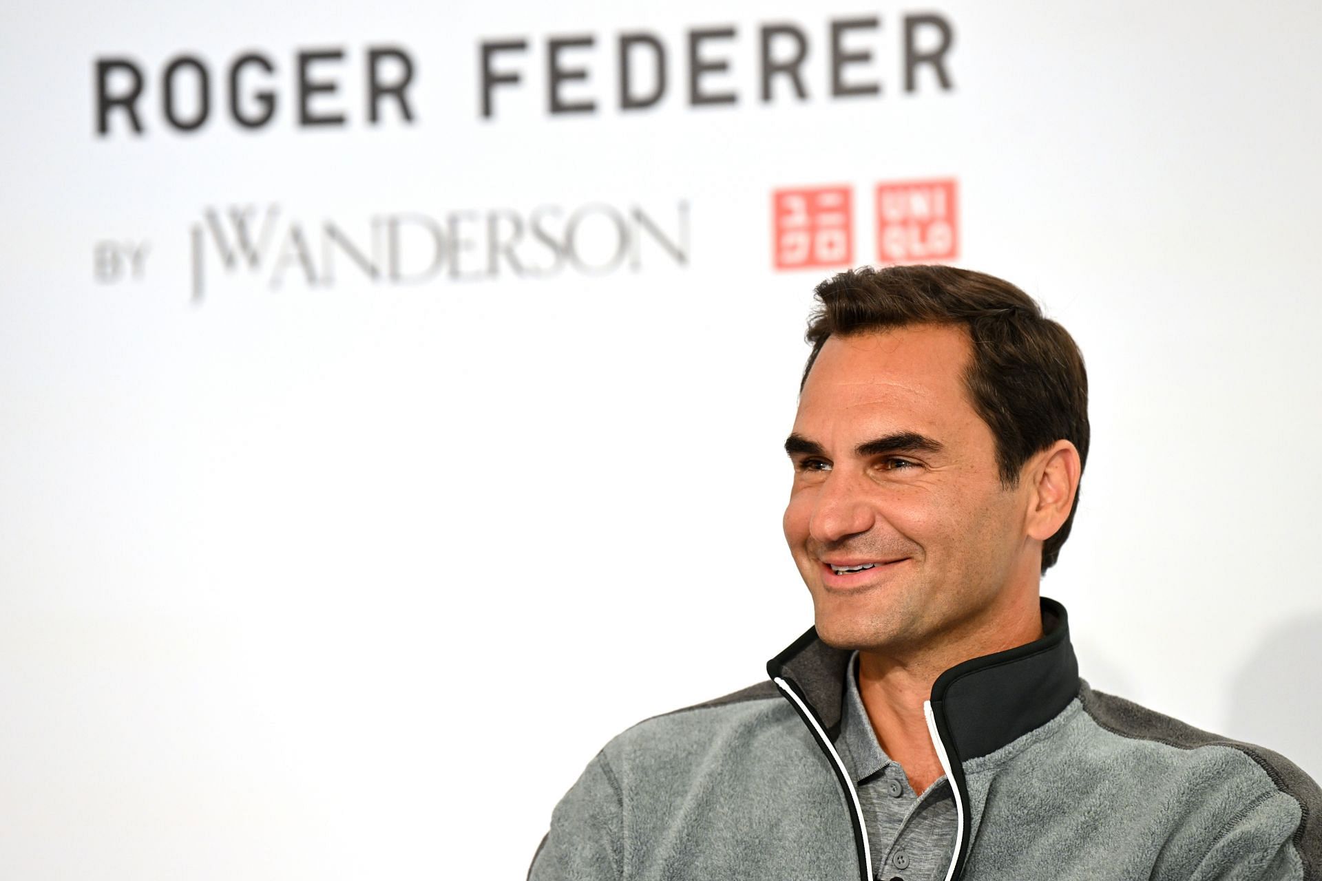 Roger Federer at a UNIQLO event