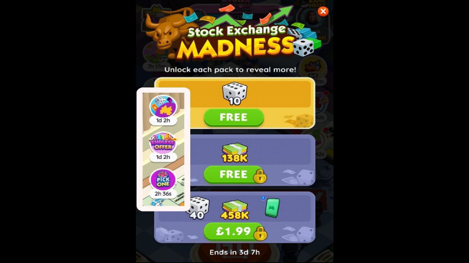 Endless deals like these can help you earn tokens for free (Image via Scopely)