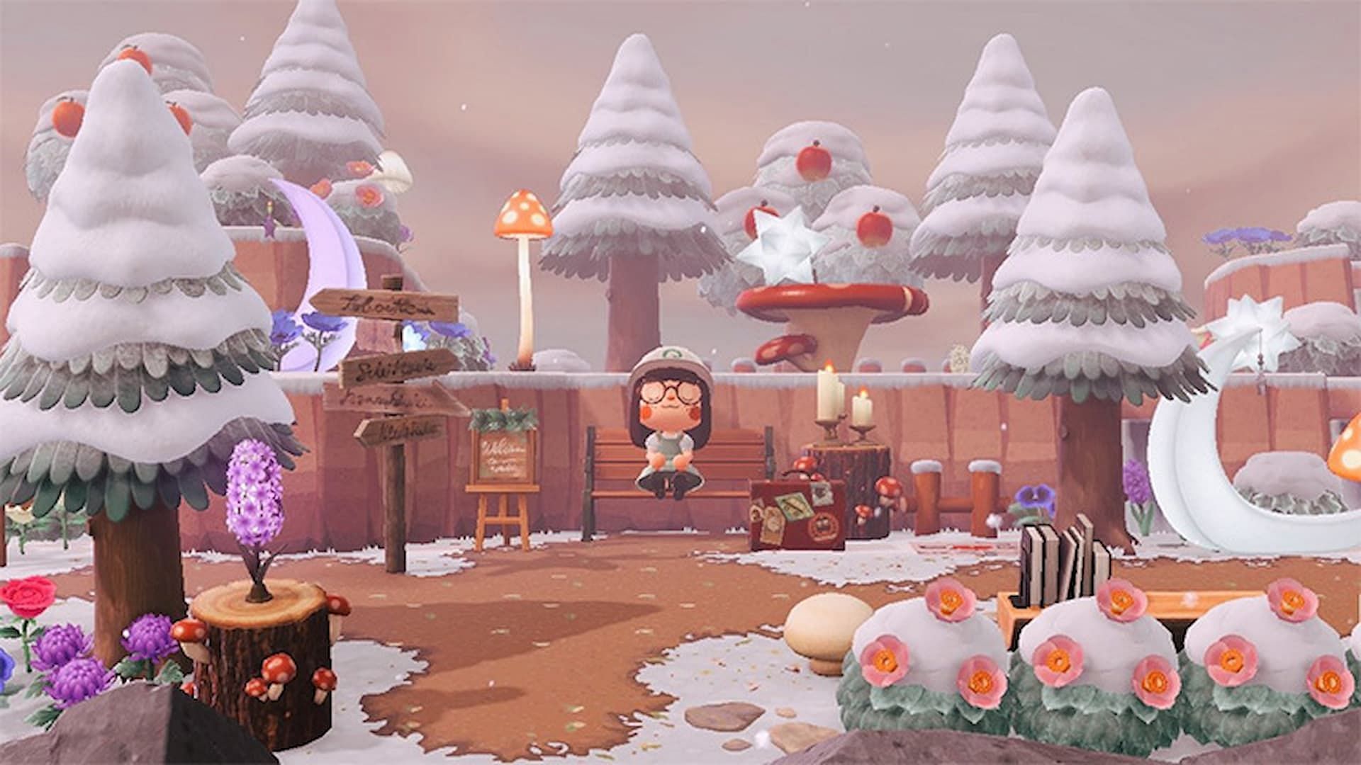 Mushroom City-themed island entrance in Animal Crossing: New Horizons (Image via Nintendo)
