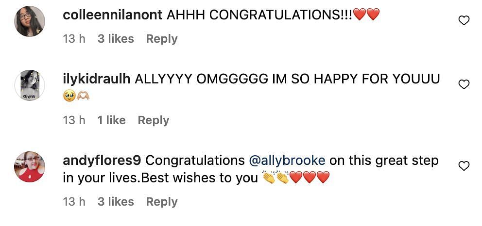 Social media users shower congratulatory messages as Brooke announces engagement to longtime partner, Will. (Image via Instagram)