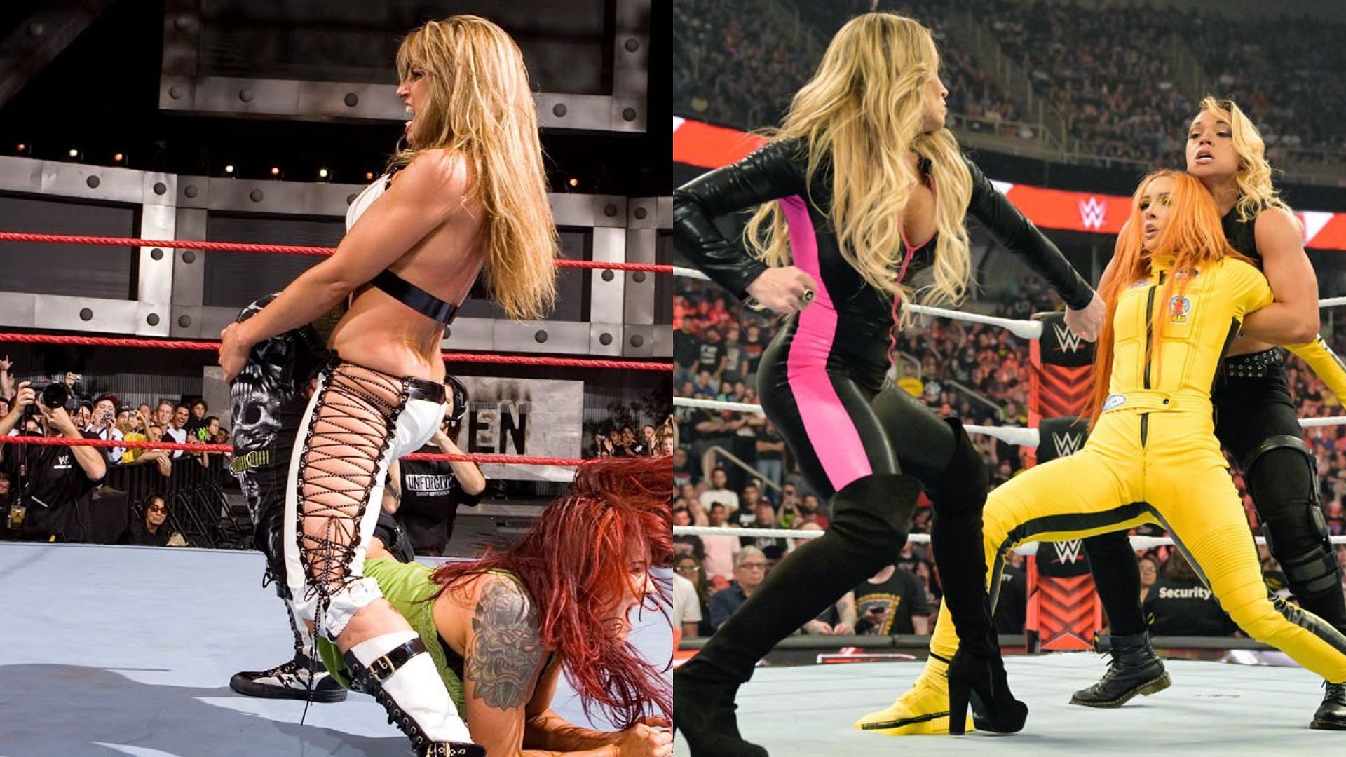 What caused Trish Stratus and her fellow WWE Hall of Famer to step away?