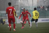 Real Kashmir FC in action against Shillong Lajong in I-League 2023-24 (Image Credits: Twitter/I-League)
