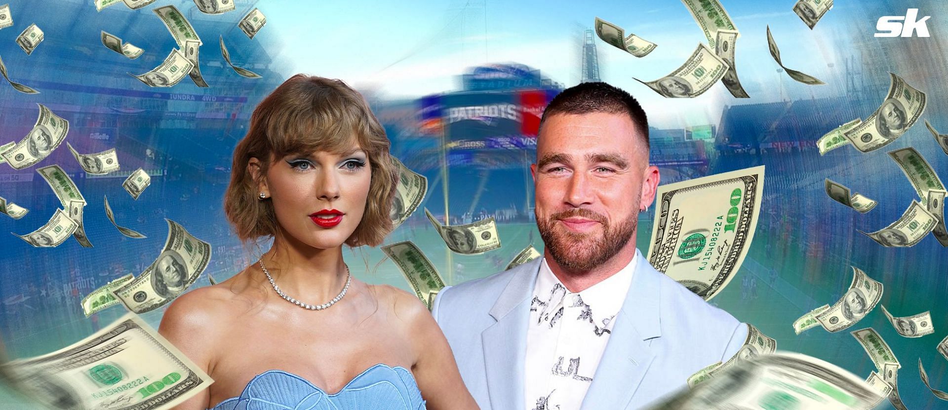 NFL fans react to Taylor Swift handing out $100 bills during Patriots-Chiefs game