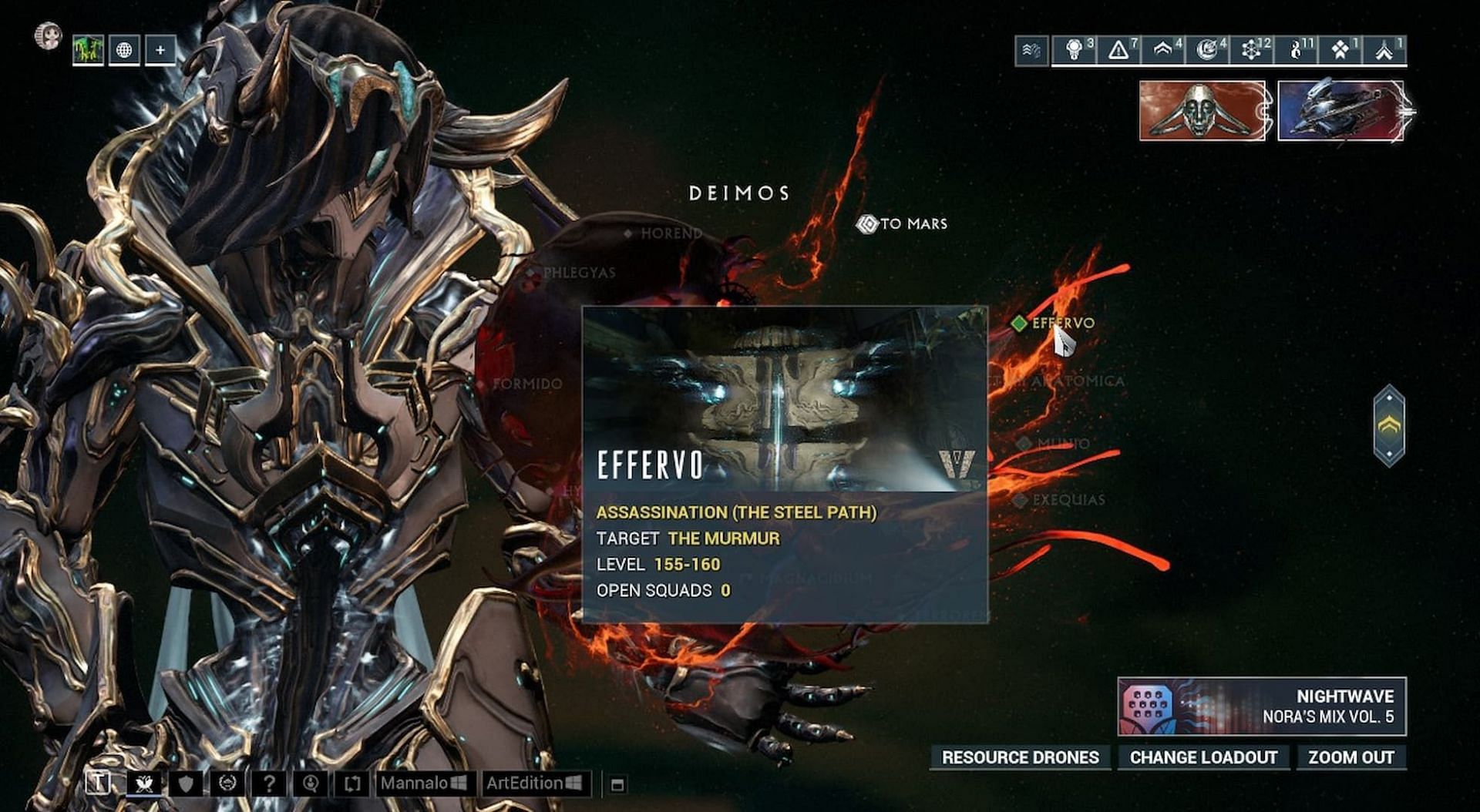 The Fragmented boss can be found on Effervo (Deimos) in Warframe (Image via Digital Extremes)