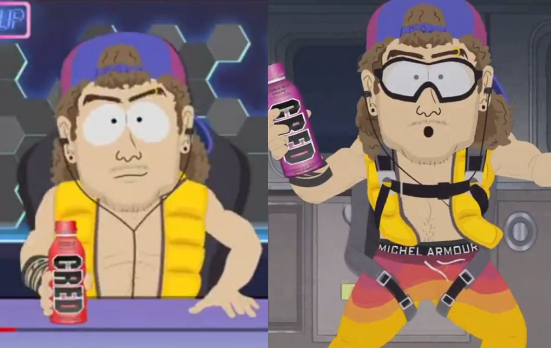 Logan Paul and Prime parodied by South Park (Image via X/@DramaAlertand South Park)