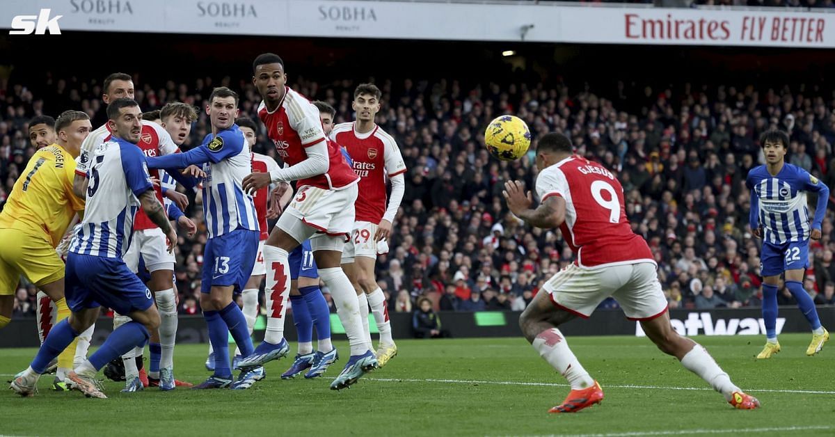 Arsenal defeated Brighton 2-0 in the Premier League 