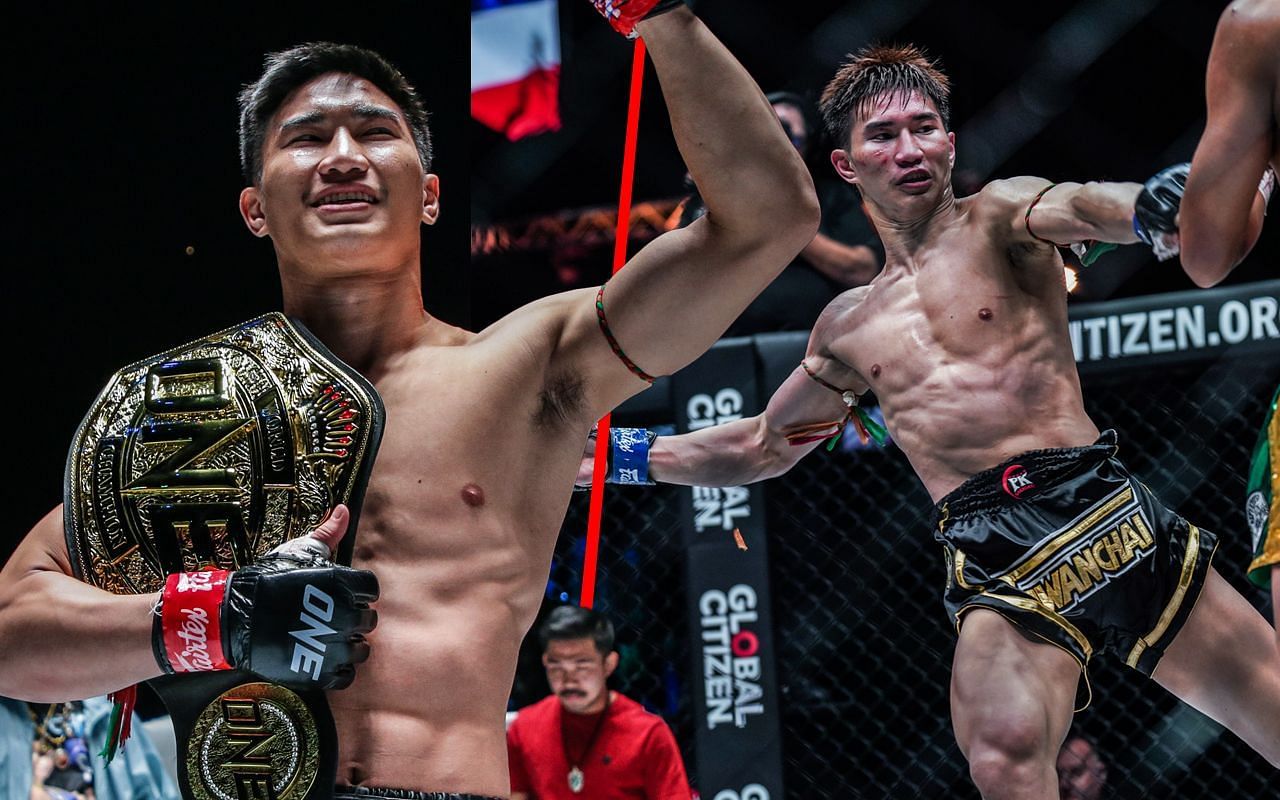 Tawanchai (left) and Tawanchai fighting (right) | Image credit: ONE Championship