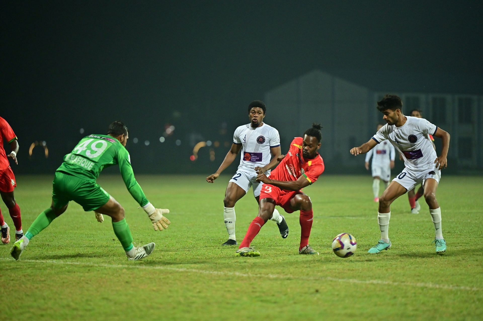 Rajasthan FC and TRAU in action during their I-League match (Image Credits: I-League Twitter)