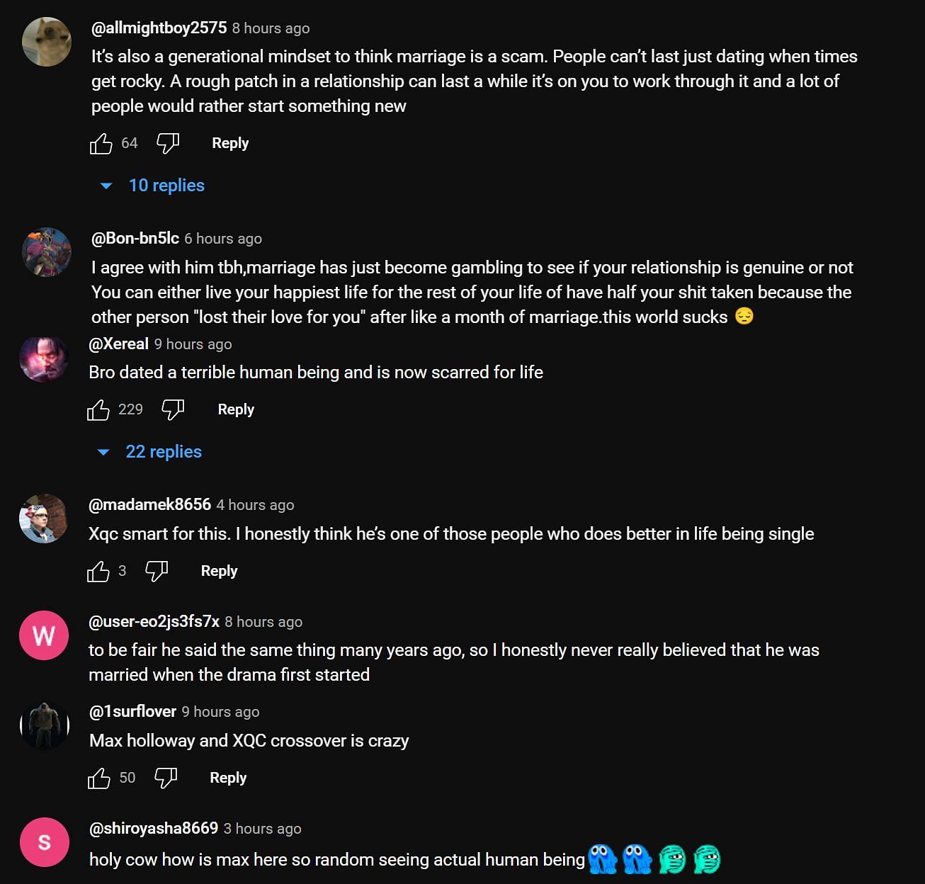 Fans give their take on Felix&#039;s rant on marriage (Image via YouTube/@xQcClips)