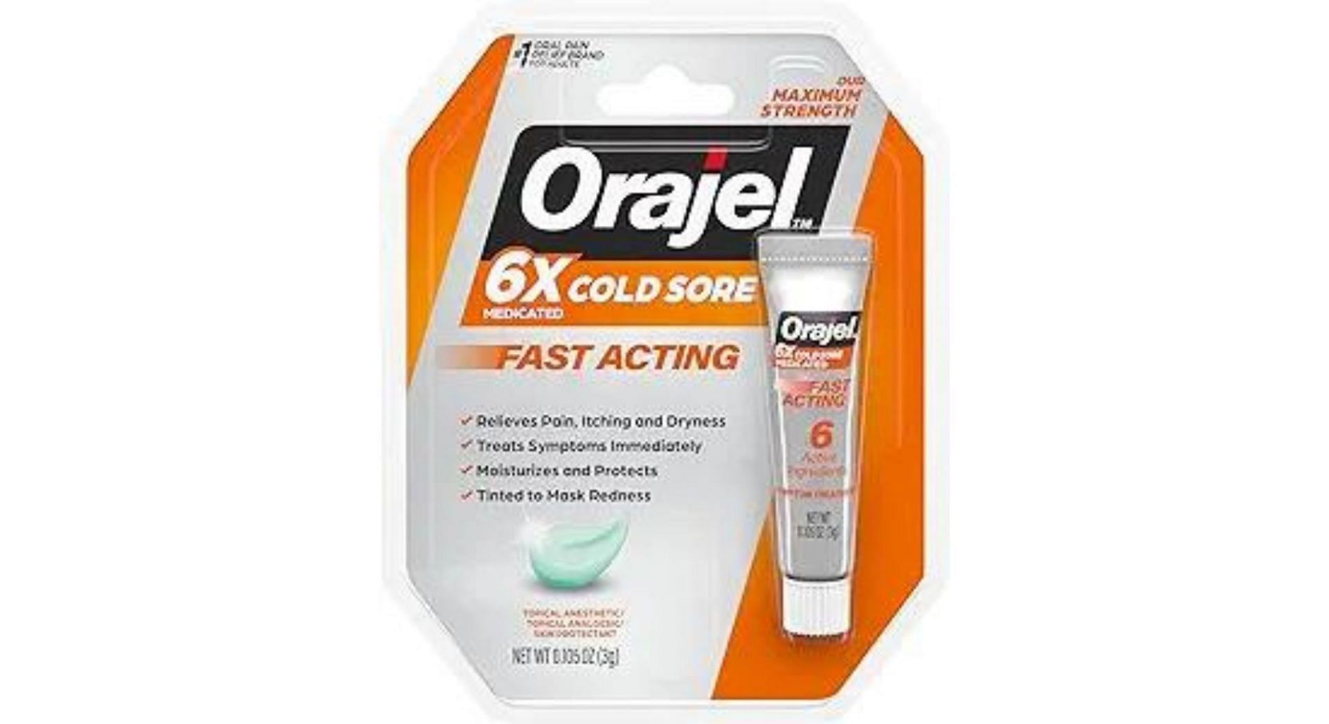 Orajel Moisturelock Cold Sore Symptom Treatment (Image via Amazon)