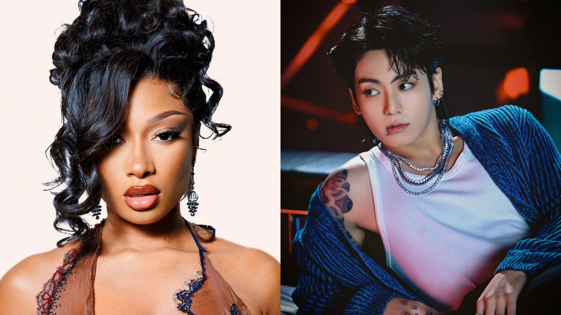 Featuring Megan Thee Stallion and Jungkook (Image via megantheestallion/Instagram and Bighit Entertainment)