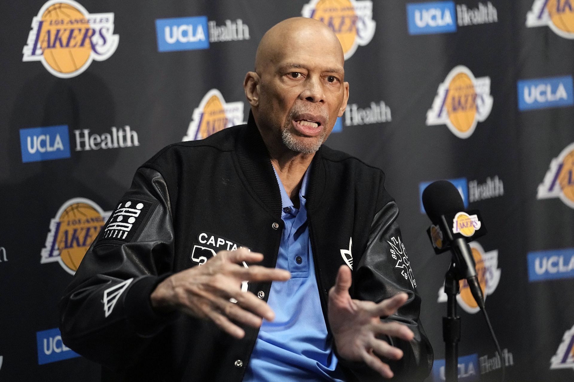 Kareem Abdul-Jabbar is tied for the ninth most career 40-point games in the NBA.