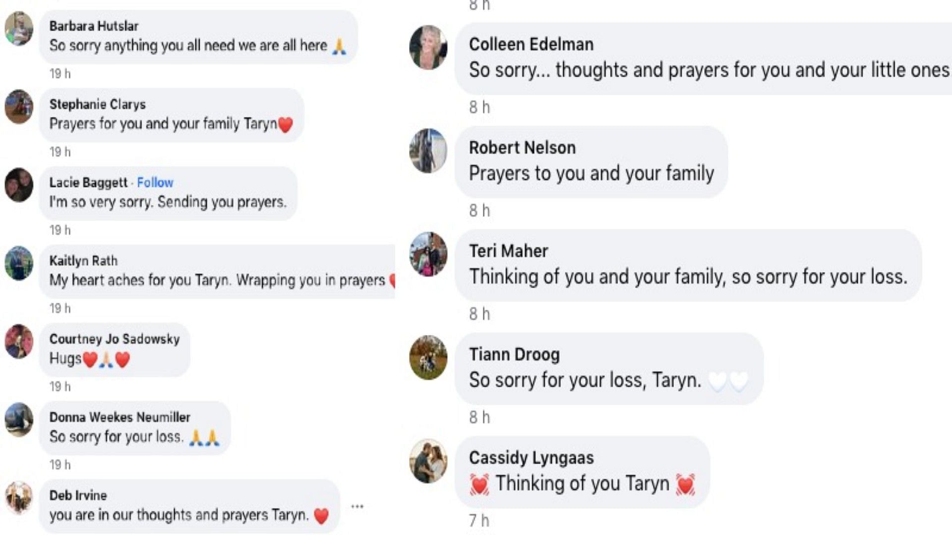 Tributes for Ethan (Image via Taryn Hoger/Facebook)