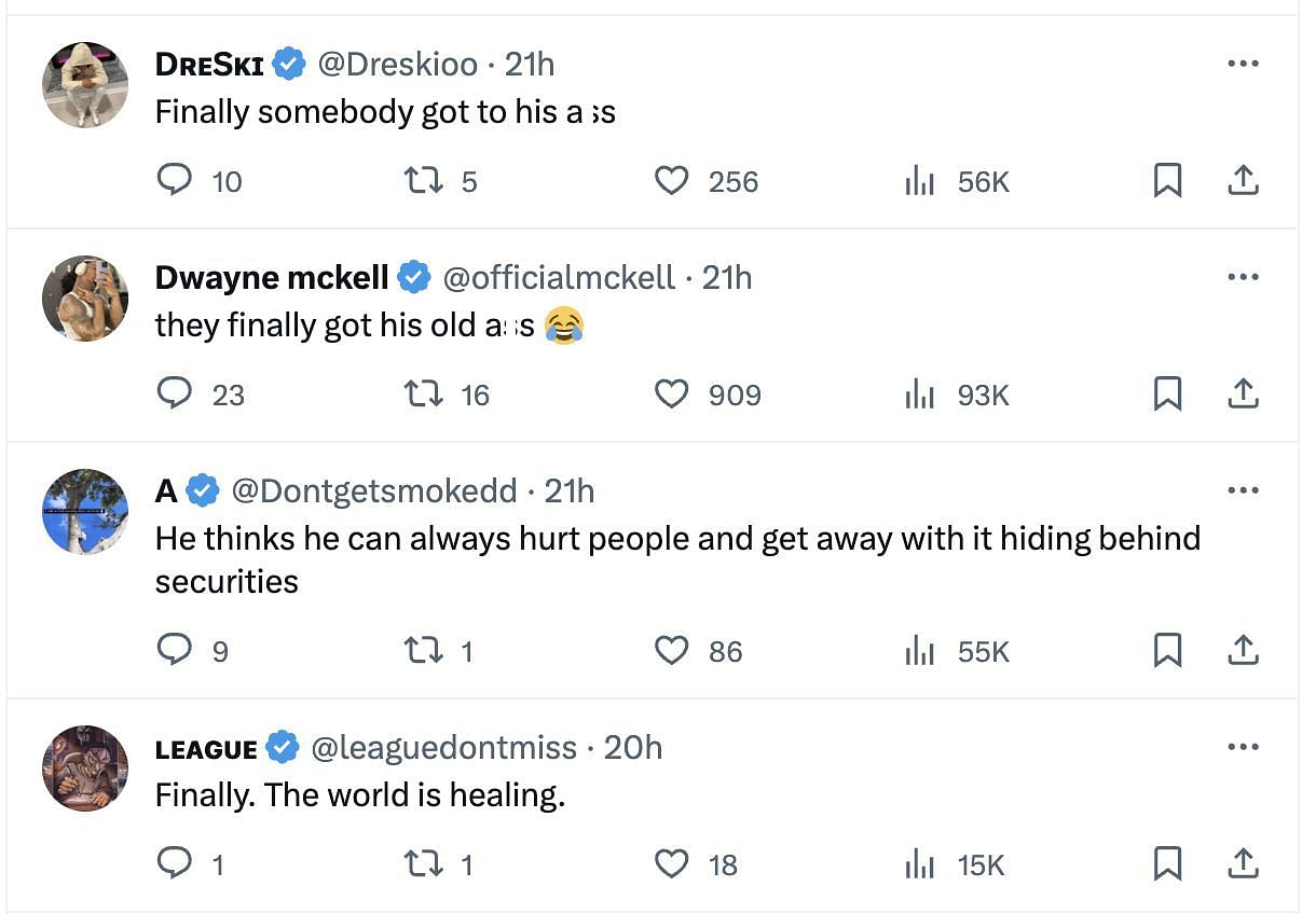 Social media users reacted to the altercation video as the comedian threw a flower pot at the audience member. (Image via Twitter)