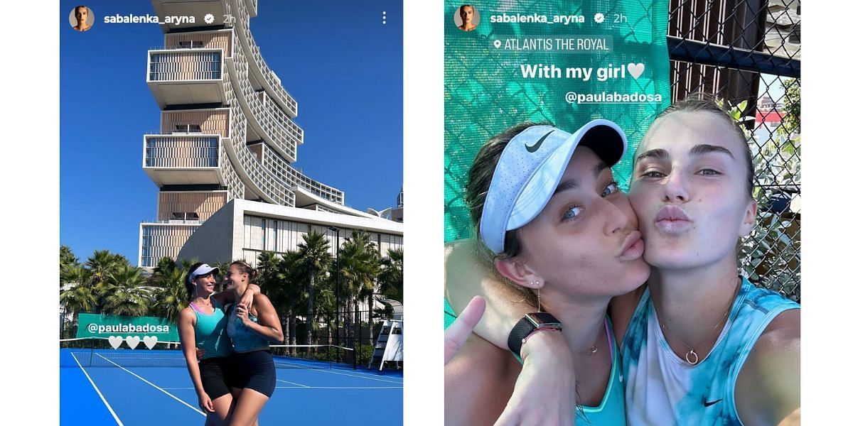 A screen capture of Sabalenka&#039;s Instagram stories