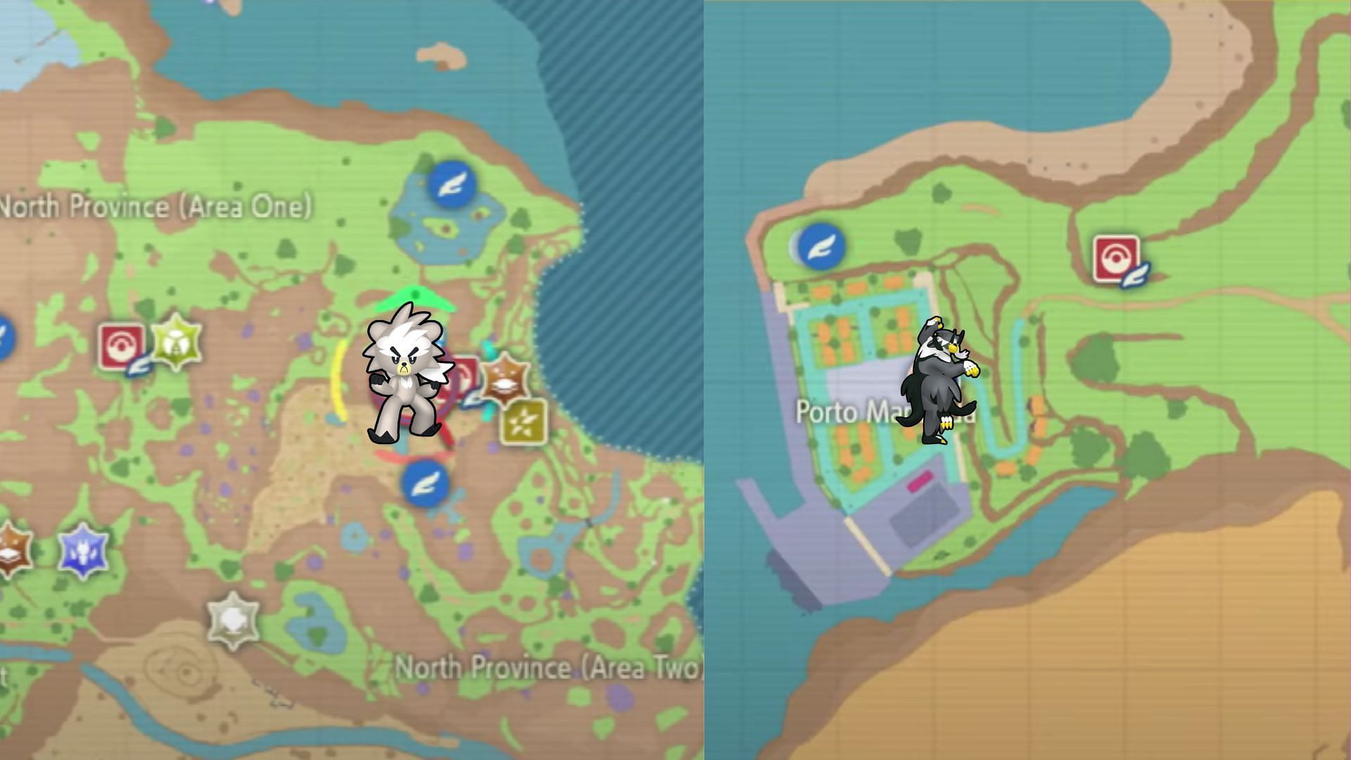 Creatures&#039; location (Image via MonkeyKingHero YT/The Pokemon Company)