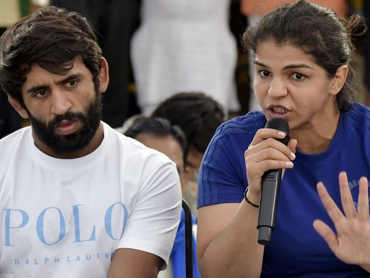 Bajrang Punia and Sakshi Malik were key figures in a two-month-long protest against Brij Bhushan. (Credits: PTI)