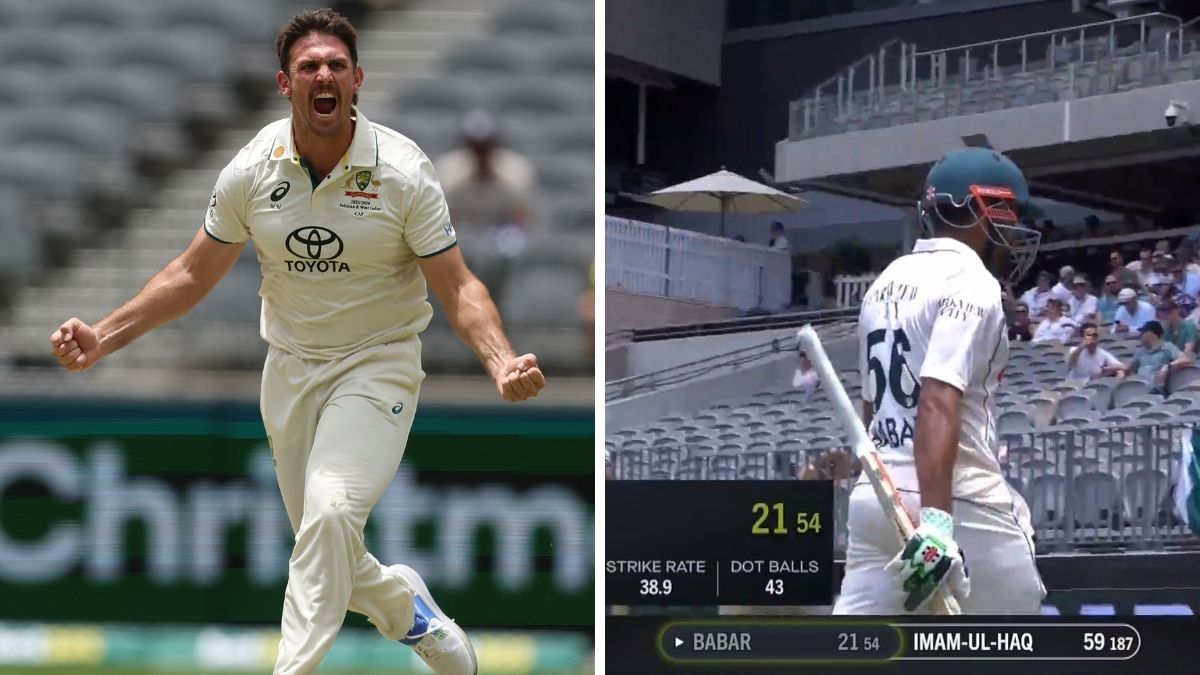 Mitchell Marsh dismisses Babar Azam. (Credits:Twitter)