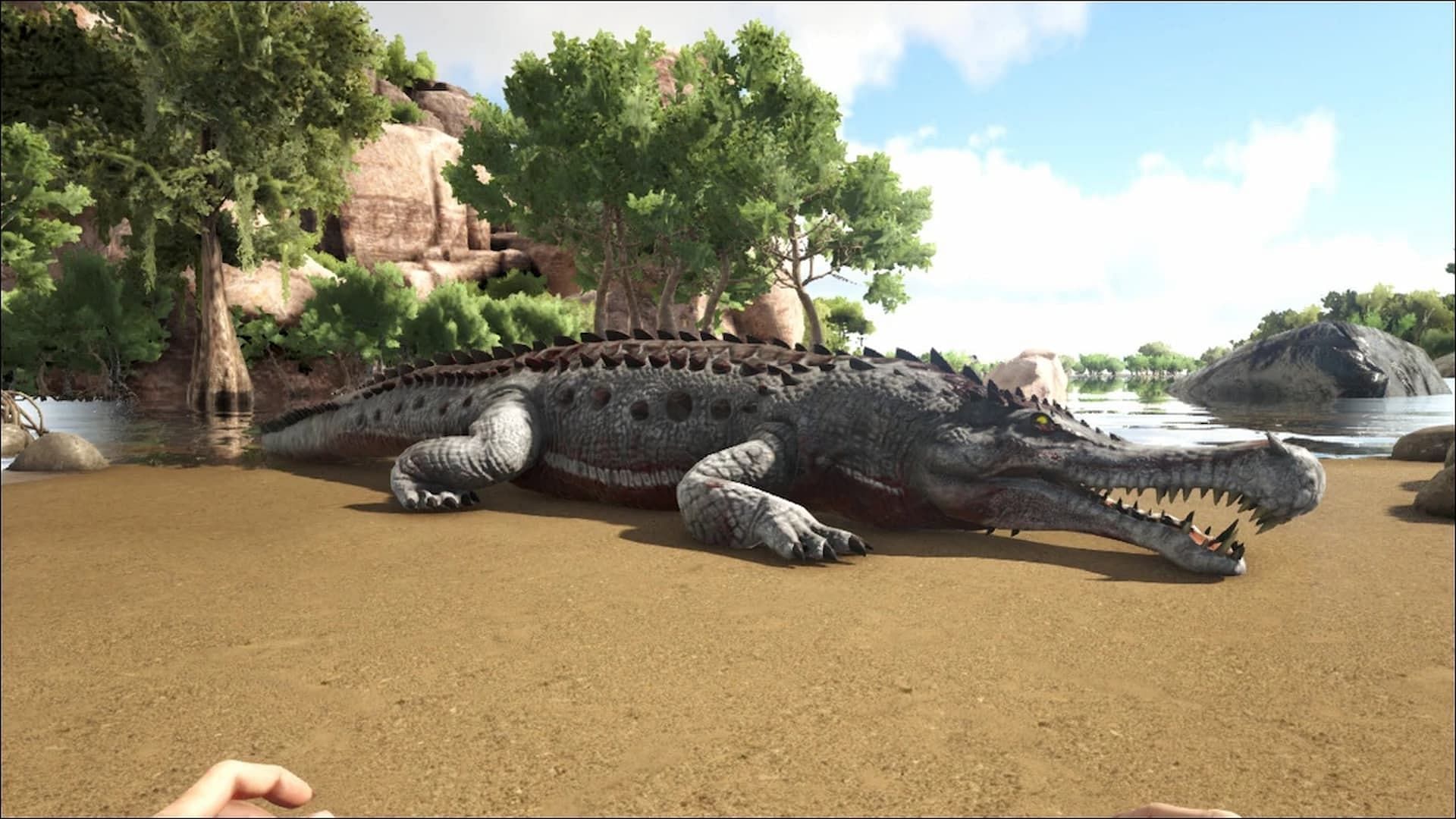 The Sarcosuchus is a giant crocodile in ARK Survival Ascended