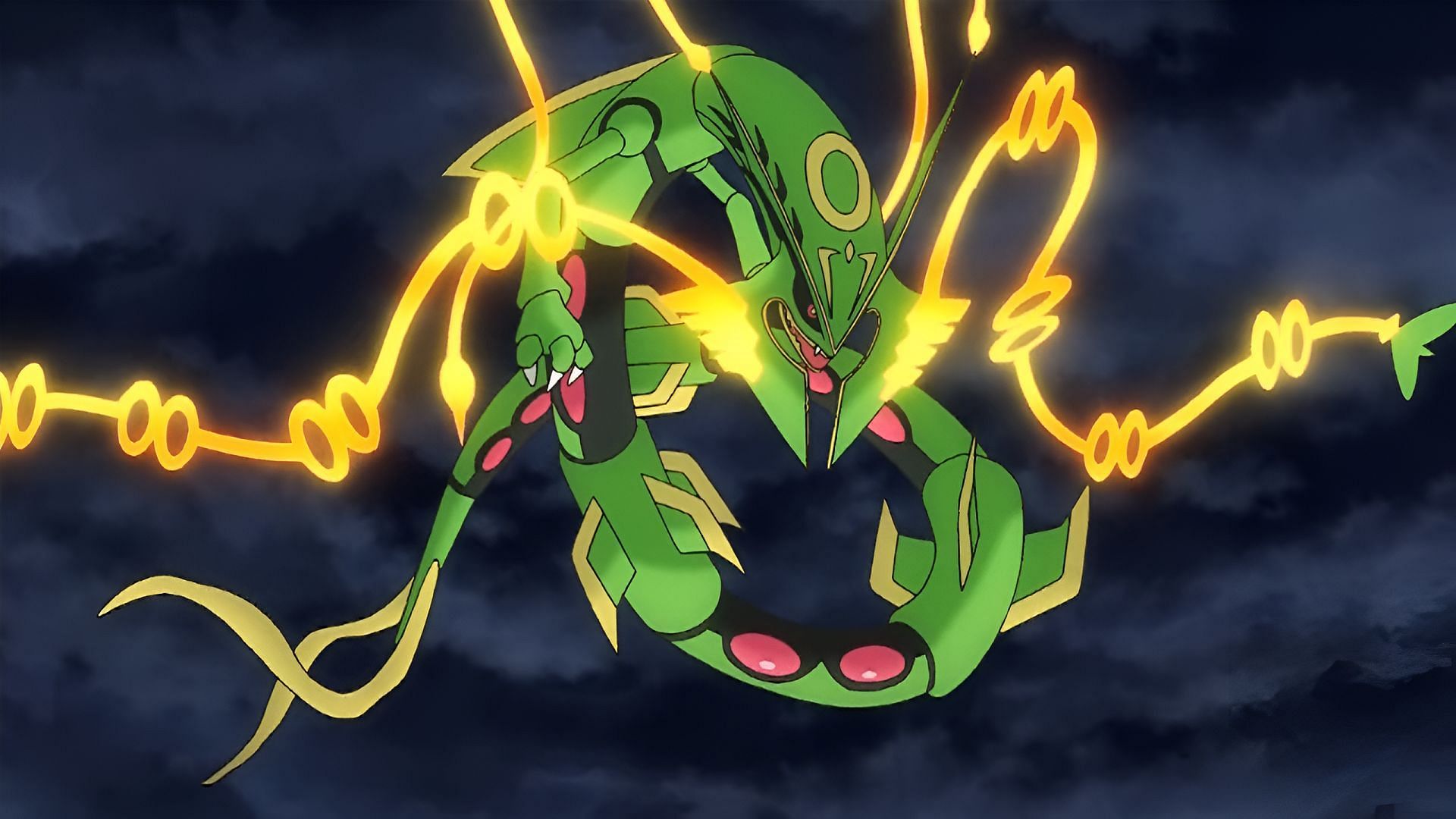 Mega Rayquaza as it&#039;s seen in the anime (Image via The Pokemon Company)