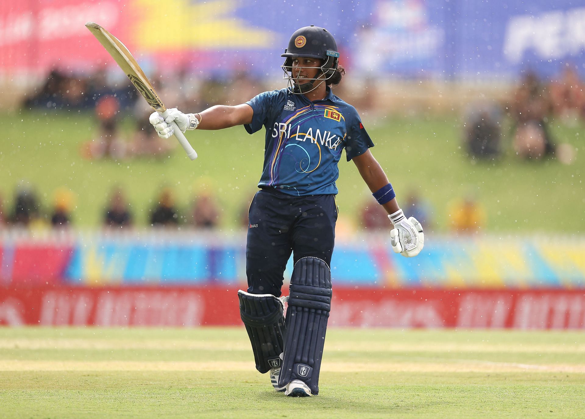 Chamari Athapaththu scored an unbeaten 140 against New Zealand (Image via Getty Images)