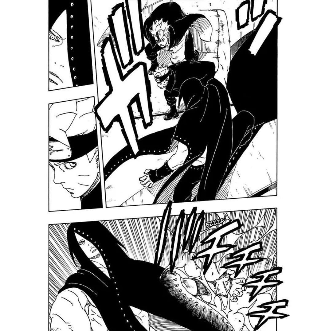 Hidari using Chidori in the manga series (Image via Shueisha)