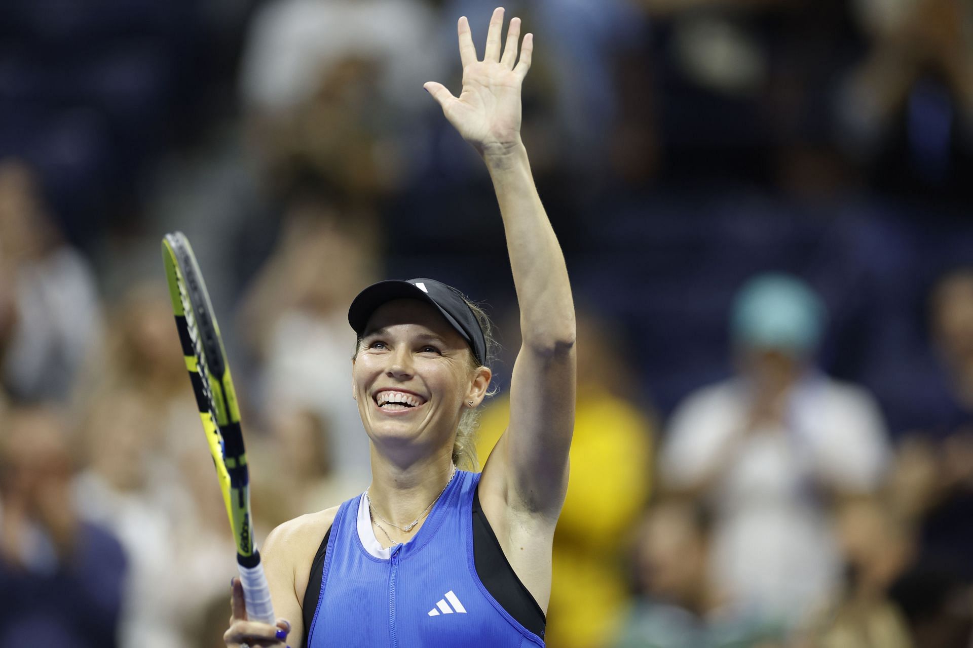 Caroline Wozniacki after winning her second-round match at the 2023 US Open.